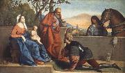 Vincenzo Catena A Muslim Warrior Adoring the Infant Christ and the Virgin oil painting on canvas
